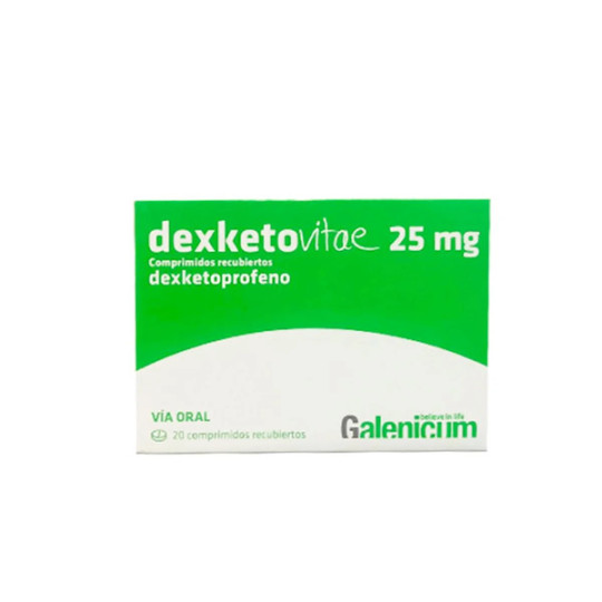 DEXKETOVITAE 25 MG 20 TABLETAS RECUBIERTAS