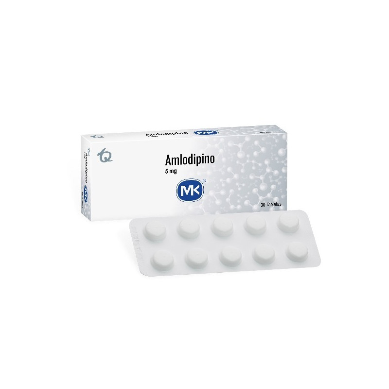 AMLODIPINO 5 MG 30 TABLETAS MK