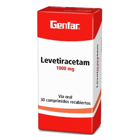 LEVETIRACETAM 1000 MG 30 COMPRIMIDOS RECUBIERTOS GENFAR
