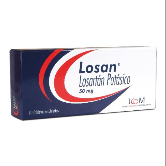 LOSAN 50 MG 30 TABLETAS RECUBIERTAS