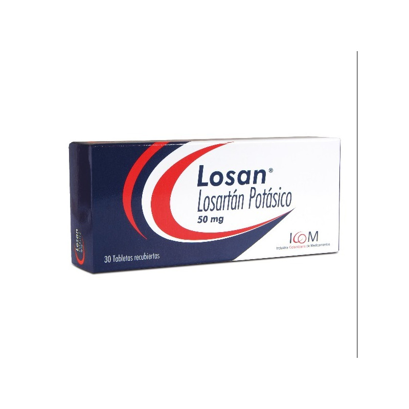 LOSAN 50 MG 30 TABLETAS RECUBIERTAS