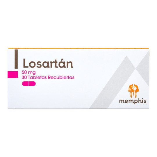 LOSARTAN 50 MG 30 TABLETAS RECUBIERTAS MEMPHIS