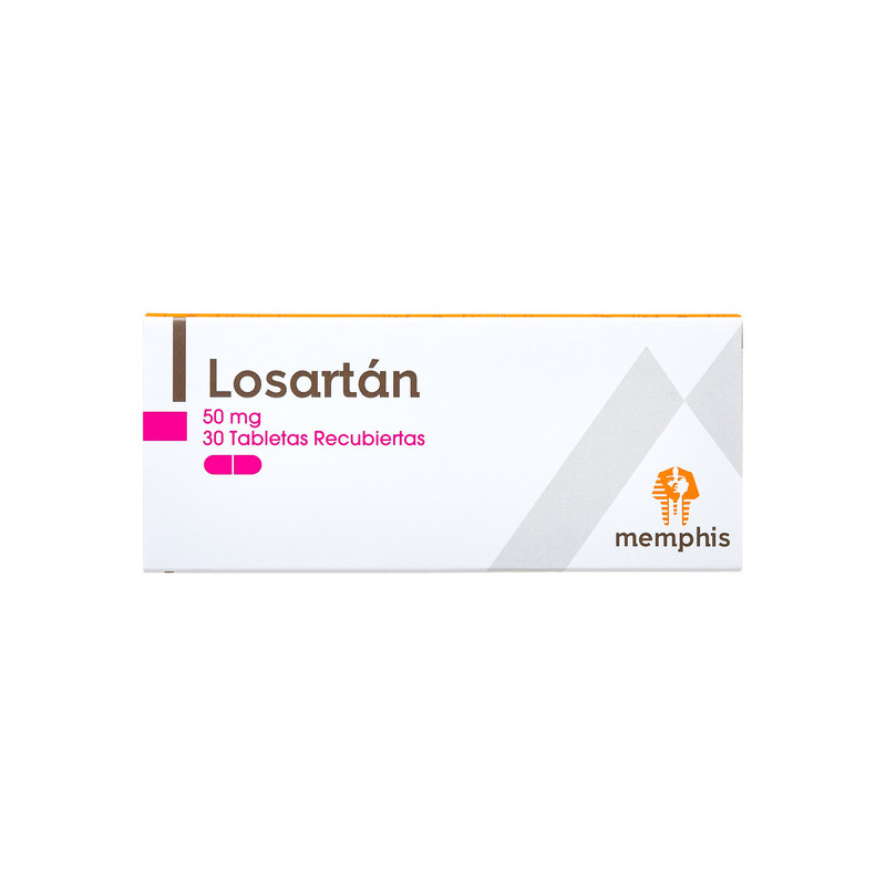 LOSARTAN 50 MG 30 TABLETAS RECUBIERTAS MEMPHIS