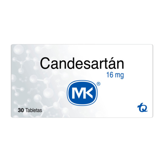 CANDESARTAN 16 MG 30 TABLETAS MK
