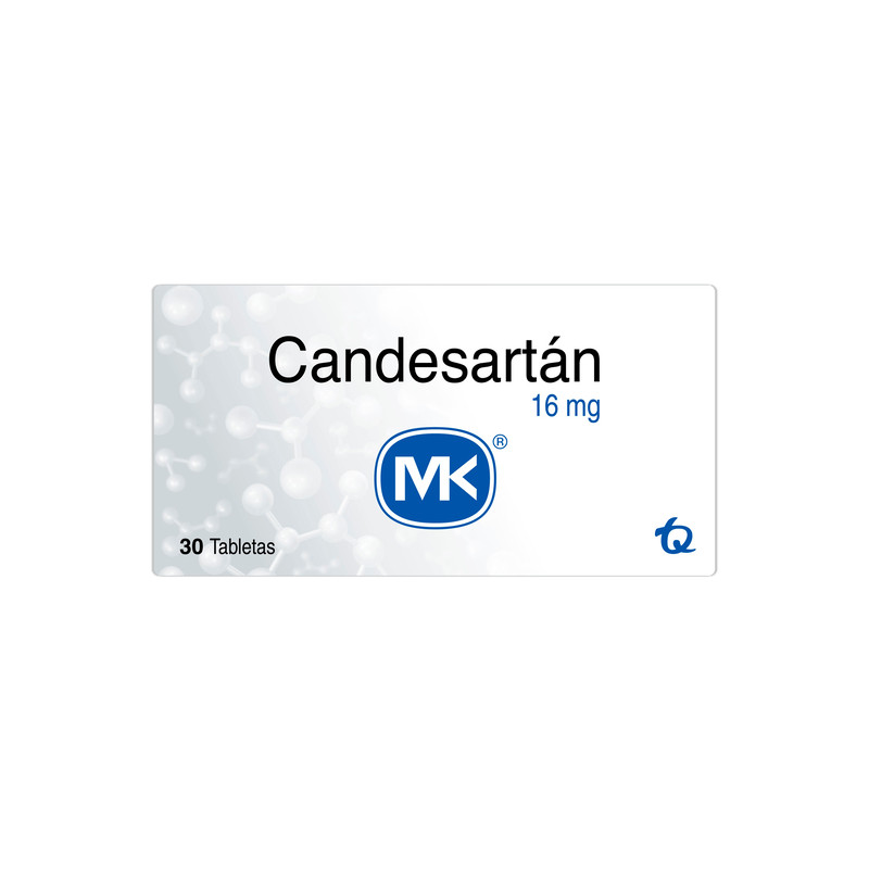 CANDESARTAN 16 MG 30 TABLETAS MK