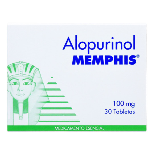 ALOPURINOL 100 MG 30 TABLETAS MEMPHIS