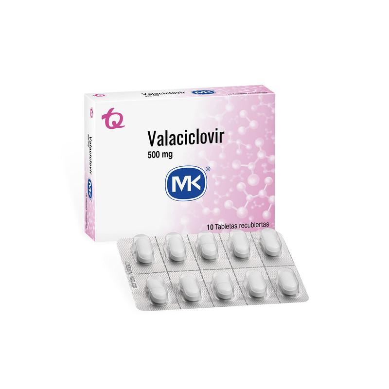 VALACICLOVIR 500 MG 10 TABLETAS RECUBIERTAS MK