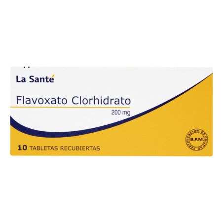 FLAVOXATO 200 MG 10 TABLETAS RECUBIERTAS LA SANTE