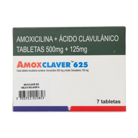 AMOXCLAVER 500/125MG 7 TABLETAS
