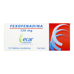 FEXOFENADINA 120 MG 10 TABLETAS RECUBIERTAS ECAR