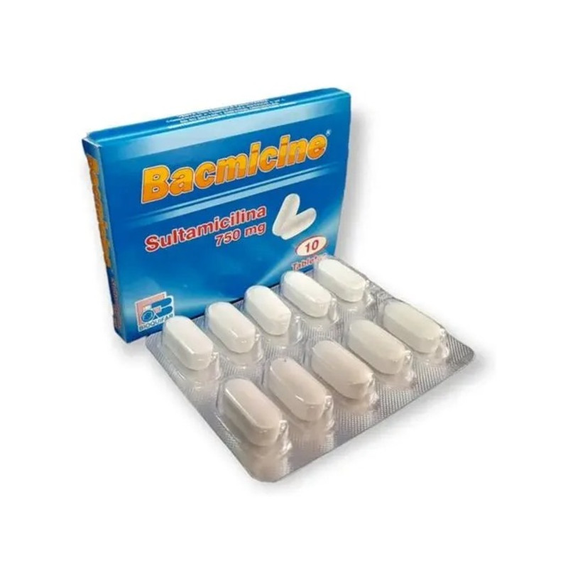 BACMICINE 750 MG 10 TABLETAS