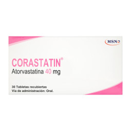 CORASTATIN 40 MG 30 TABLETAS RECUBIERTAS