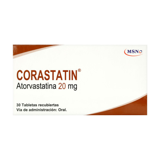 CORASTATIN 20 MG 30 TABLETAS RECUBIERTAS