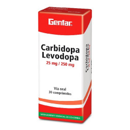 CARBIDOPA LEVODOPA 25/250MG 30 COMPRIMIDOS GENFAR