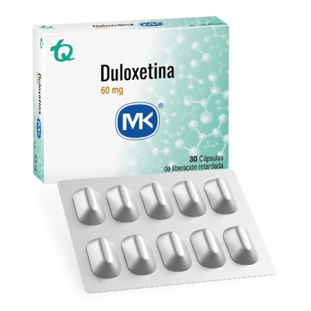 DULOXETINA 60 MG 30 CAPSULAS DE LIBERACION RETARDADA MK