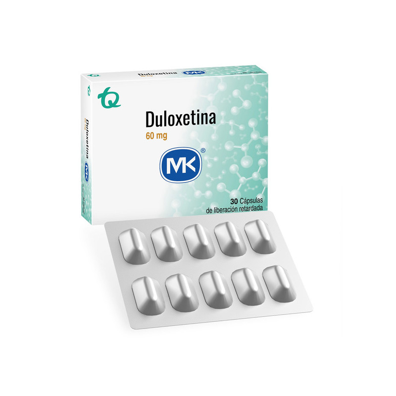 DULOXETINA 60 MG 30 CAPSULAS DE LIBERACION RETARDADA MK