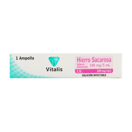 HIERRO SACAROSA 100MG/5ML 1 AMPOLLA VITALIS
