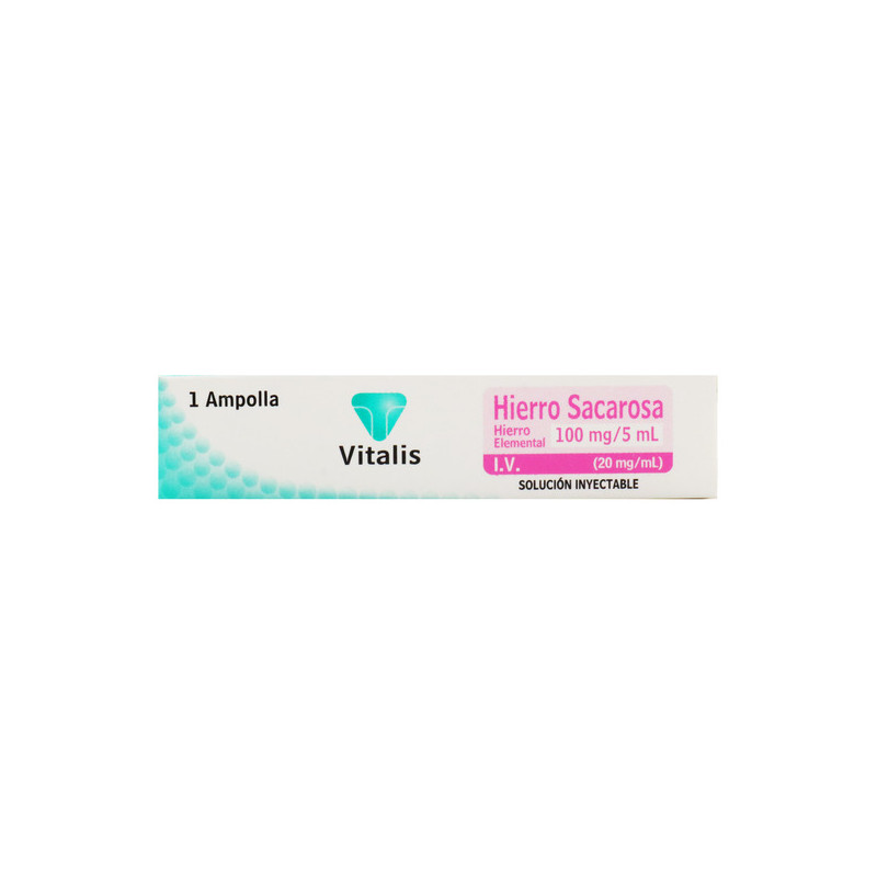 HIERRO SACAROSA 100MG/5ML 1 AMPOLLA VITALIS