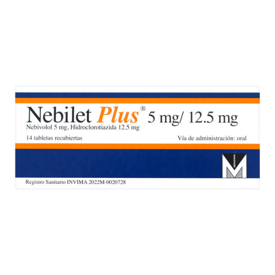 NEBILET PLUS 5/12.5MG 14 TABLETAS
