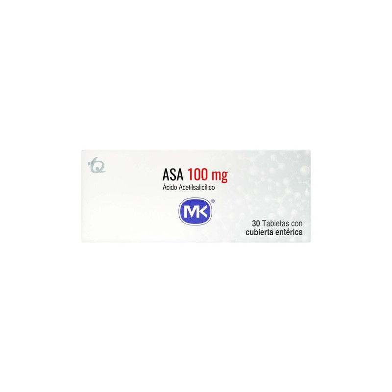 ACIDO ACETILSALICILICO 100 MG 30 TABLETAS MK