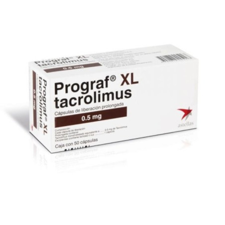 PROGRAF XL 0.5 MG 50 CAPSULAS