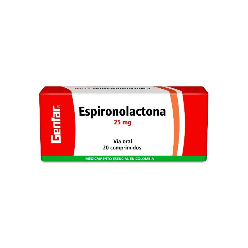 ESPIRONOLACTONA 25 MG 20 COMPRIMIDOS GENFAR