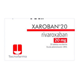 XAROBAN 20 MG 30 TABLETAS RECUBIERTAS