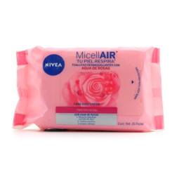 NIVEA TOALLITAS DESMAQUILLANTES AGUA DE ROSAS 25 UNIDADES