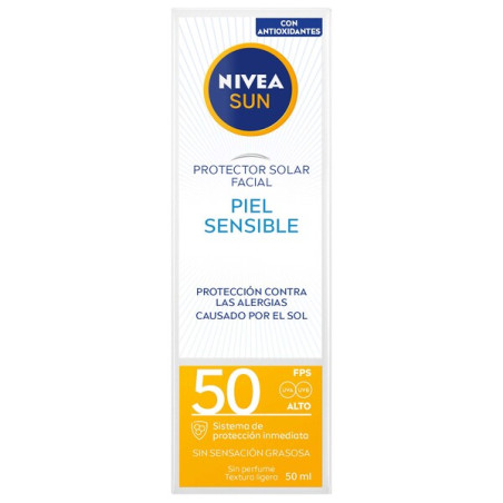 NIVEA SUN PROTECTOR SOLAR FACIAL PIEL SENSIBLE FPS50 50 ML