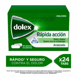DOLEX 500 MG 24 TABLETAS RECUBIERTAS RAPIDA ACCION