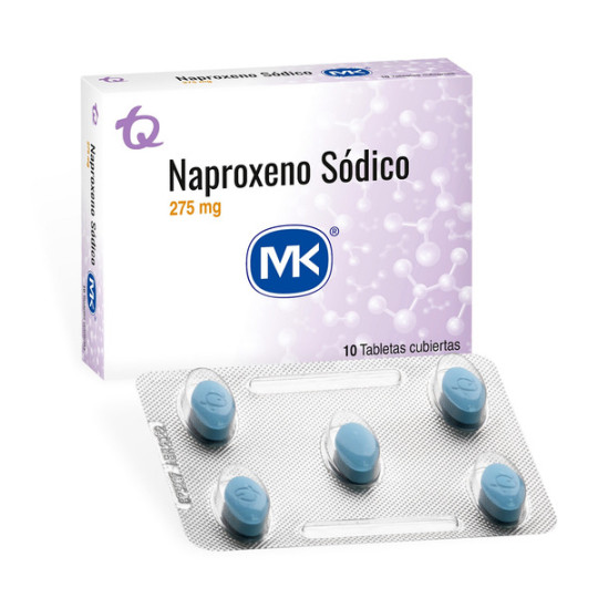 NAPROXENO 275 MG 10 TABLETAS RECUBIERTAS MK