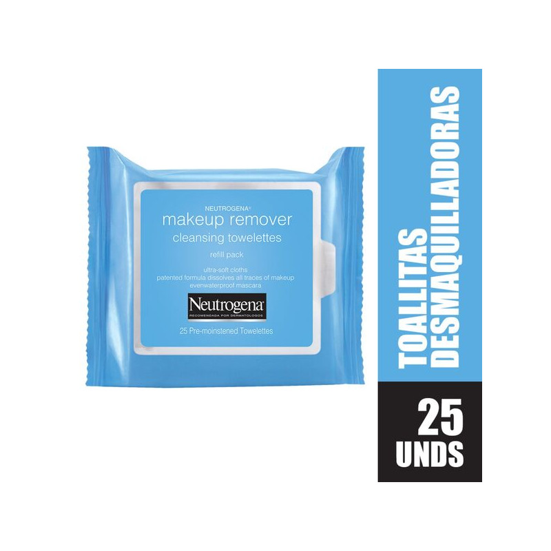 NEUTROGENA TOALLAS DESMAQUILLANTES 25 UNIDADES