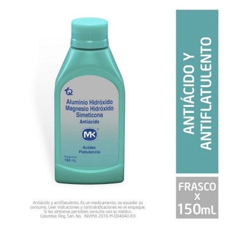 HIDROXIDO ALUMINIO MAGNESIO SIMETICONA SUSPENSION 150 ML MK