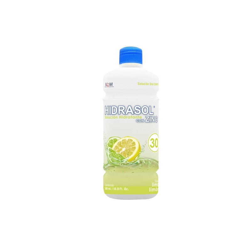 HIDRASOL 30 ZINC LIMA LIMON 500 ML