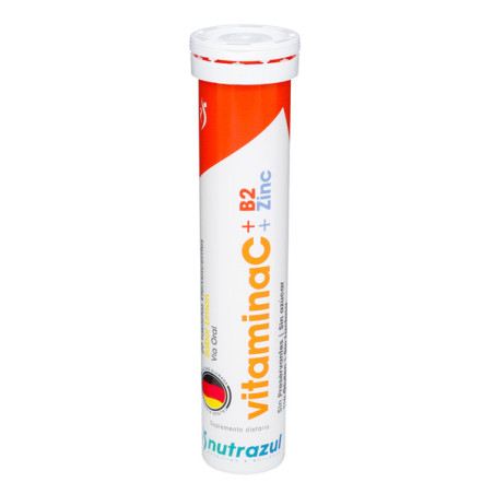VITAMINA C + B2 + ZINC NUTRAZUL 20 TABLETAS EFERVESCENTES
