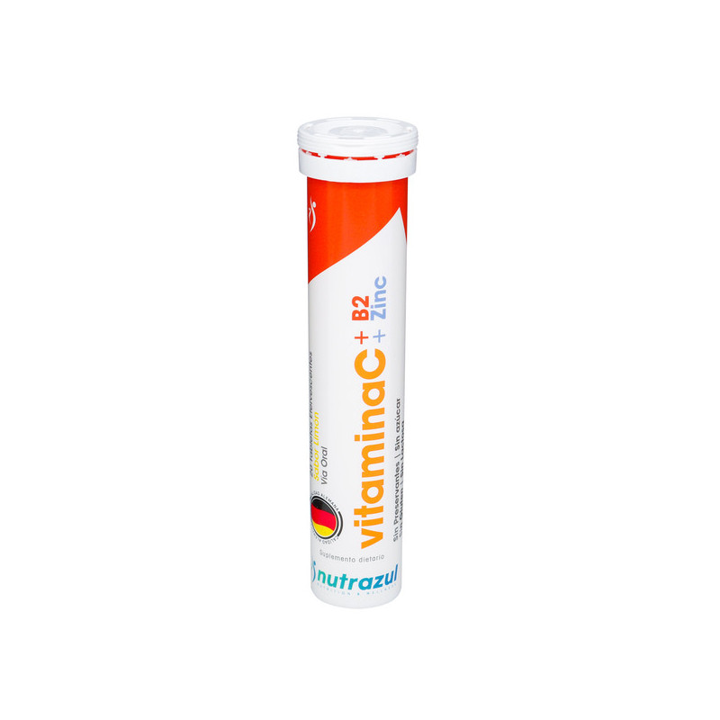 VITAMINA C + B2 + ZINC NUTRAZUL 20 TABLETAS EFERVESCENTES