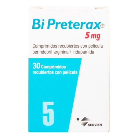BIPRETERAX 5 MG 30 COMPRIMIDOS RECUBIERTOS