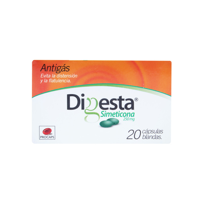 DIGESTA 250 MG  20 CAPSULAS BLANDAS
