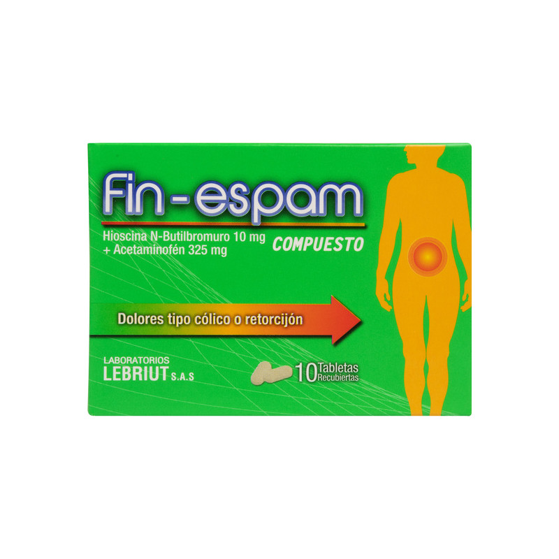 FIN ESPAM COMPUESTA 10/325MG HIOSCINA 10 TABLETAS