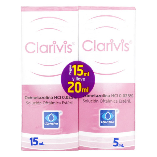 CLARIVIS 0.025% COLIRIO 15ML+5ML