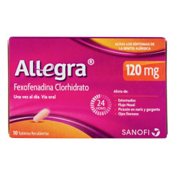 ALLEGRA 120 MG 10 TABLETAS RECUBIERTAS