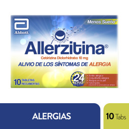 ALLERZITINA 10 MG 10 TABLETAS RECUBIERTAS
