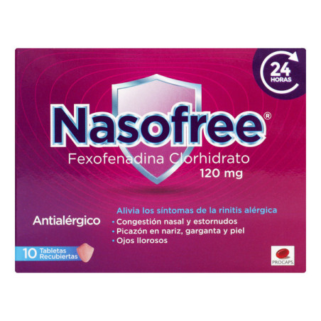 NASOFREE 120 MG 10 TABLETAS RECUBIERTAS