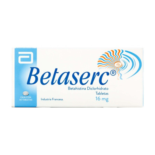BETASERC 16 MG 30 TABLETAS