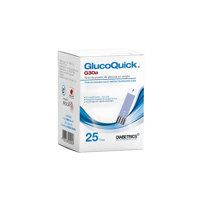GLUCOQUICK TIRAS 25 UNIDADES
