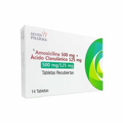 AMOXICILINA ACIDO CLAVULANICO 500/125MG 14 TABLETAS