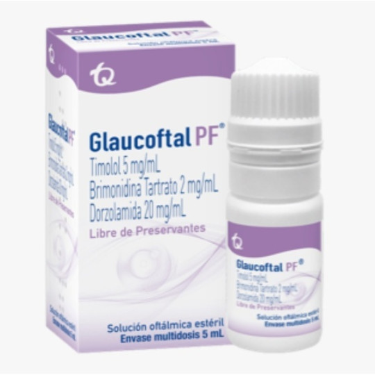 GLAUCOFTAL PF SOLUCION OFTALMICA 5 ML MK