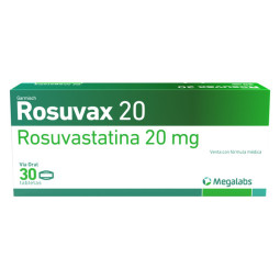 ROSUVAX 20 MG 30 TABLETAS