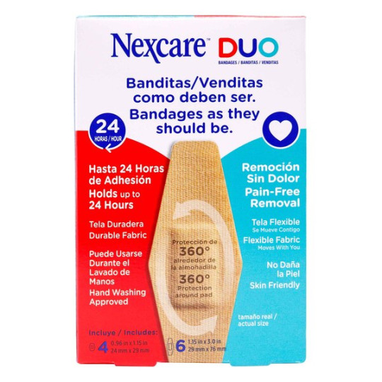 CURAS NEXCARE DUO 10 UNIDADES